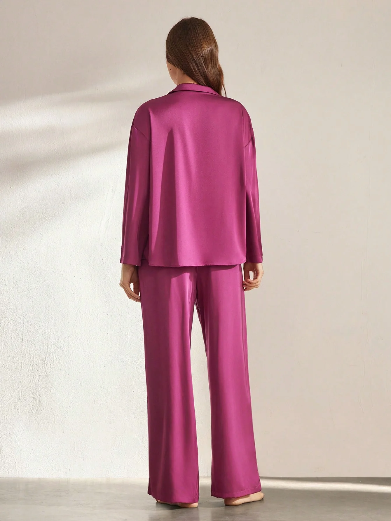 Ensemble Pyjama Manches Longues 100% Soie de Mûrier | La Parisienne – Image 4