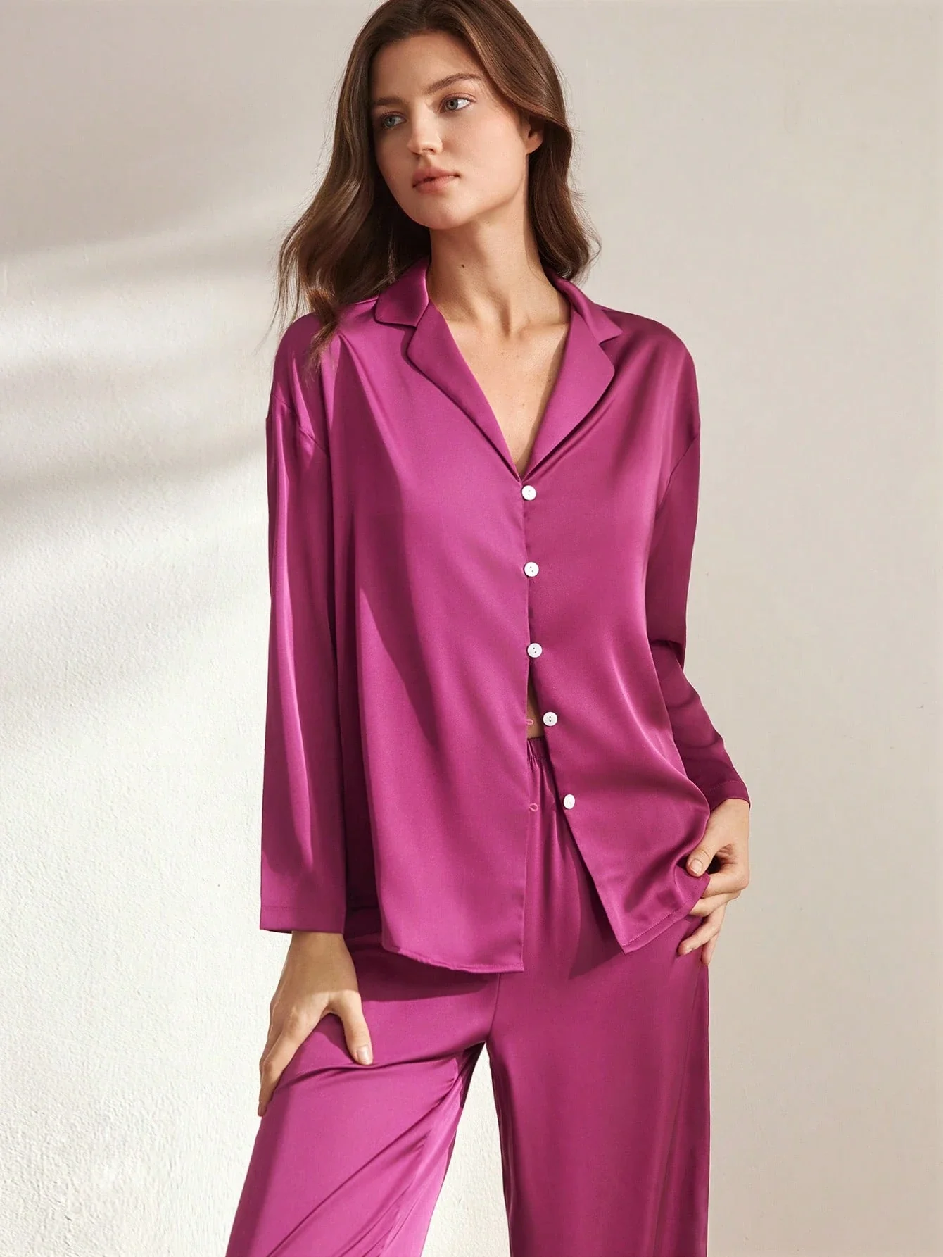 Ensemble Pyjama Manches Longues 100% Soie de Mûrier | La Parisienne – Image 6