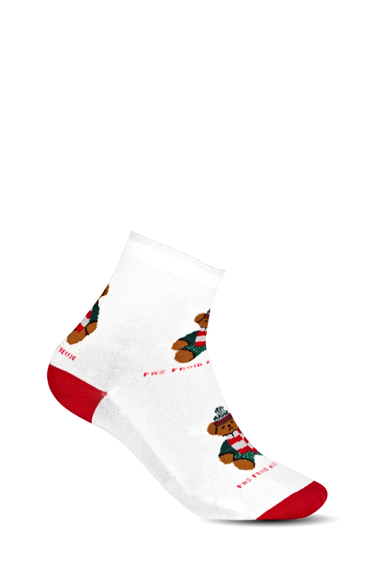 Chaussettes Teddy - Rouge – Image 2