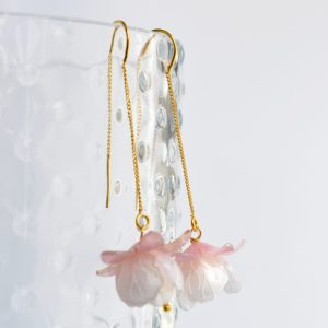 Boucles d’oreilles  Spring “Art Bucolique” – Pendants d’oreilles fleurs et perles