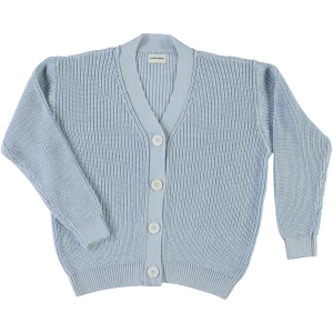 CARDIGAN MATÉ COTON ADULTE Bleu Ciel