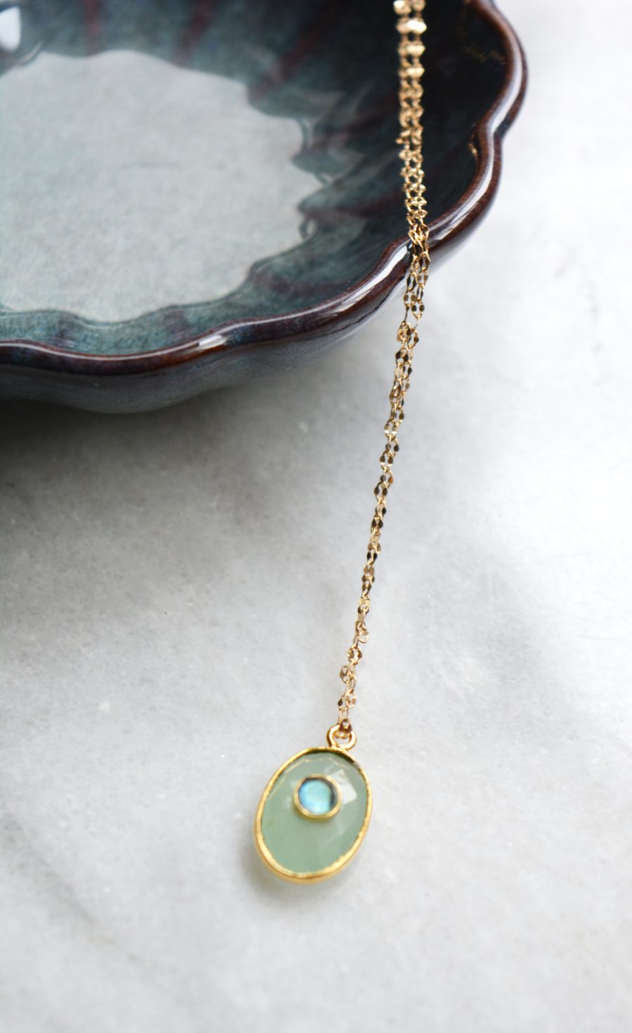 Collier  Khasmeer “INDIAN MOOD” – Collier pierre fine incrustée Labradorite – Image 7