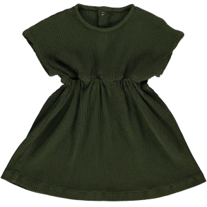 ROBE DAHLIA CÔTELÉ Forest Green