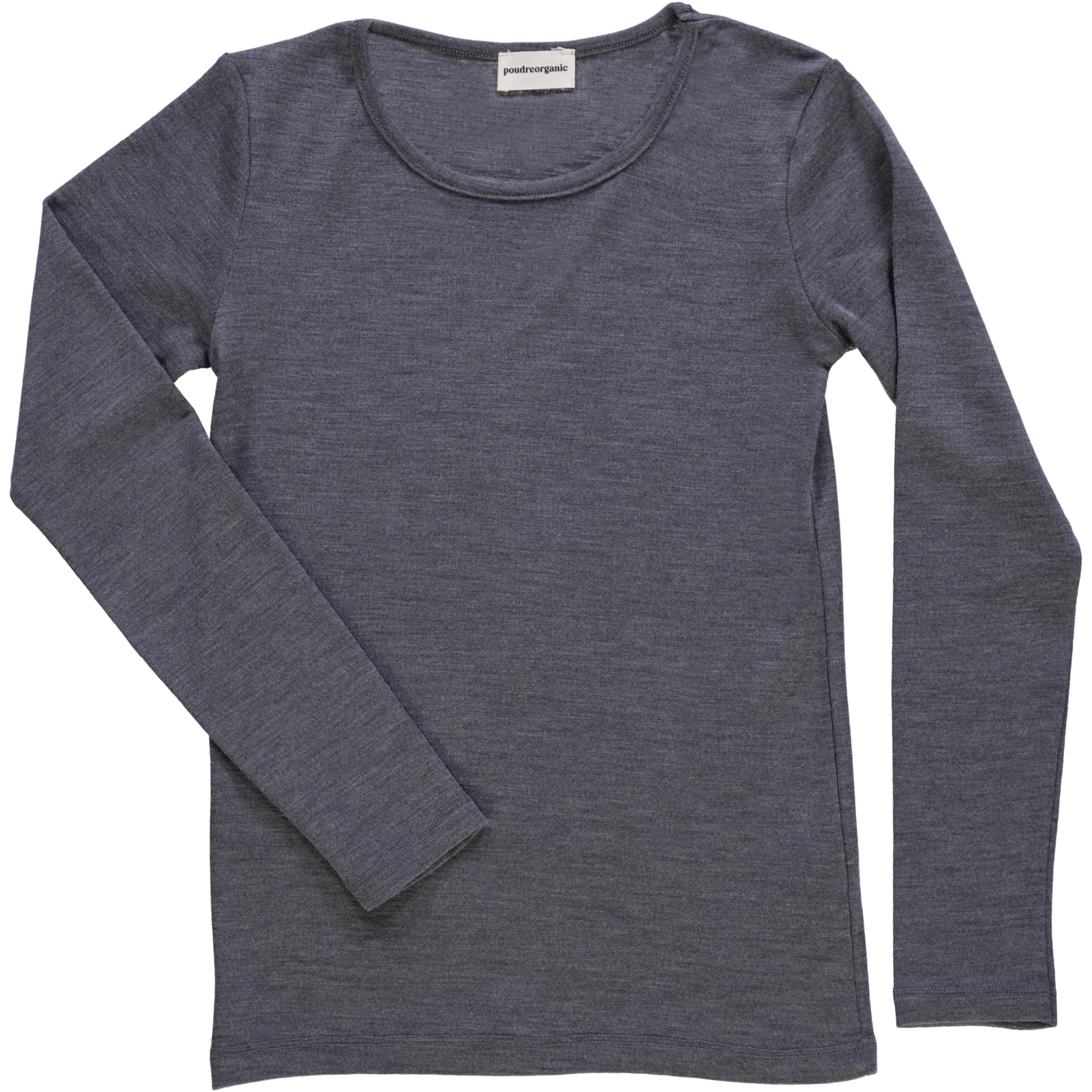 T-SHIRT ÉGLANTINE MÉRINOS ADULTE Gris Chiné Clair – Image 2