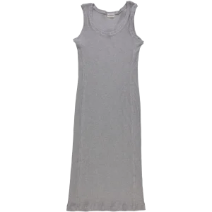 ROBE FÈVE CÔTELÉ Gris Chiné Clair