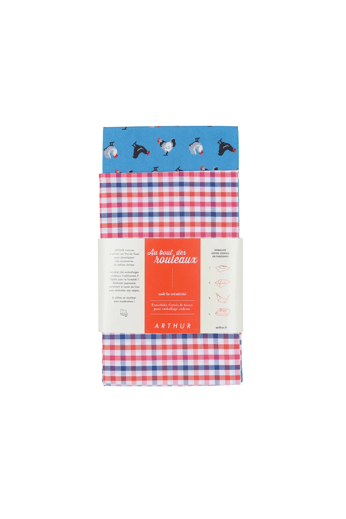 Furoshiki - Carreaux & Poules – Image 3