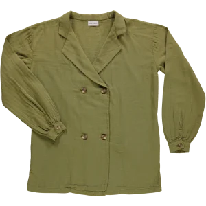 VESTE MARGUERITE GAZE Green Moss