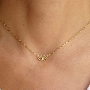 Collier oeil et zircon