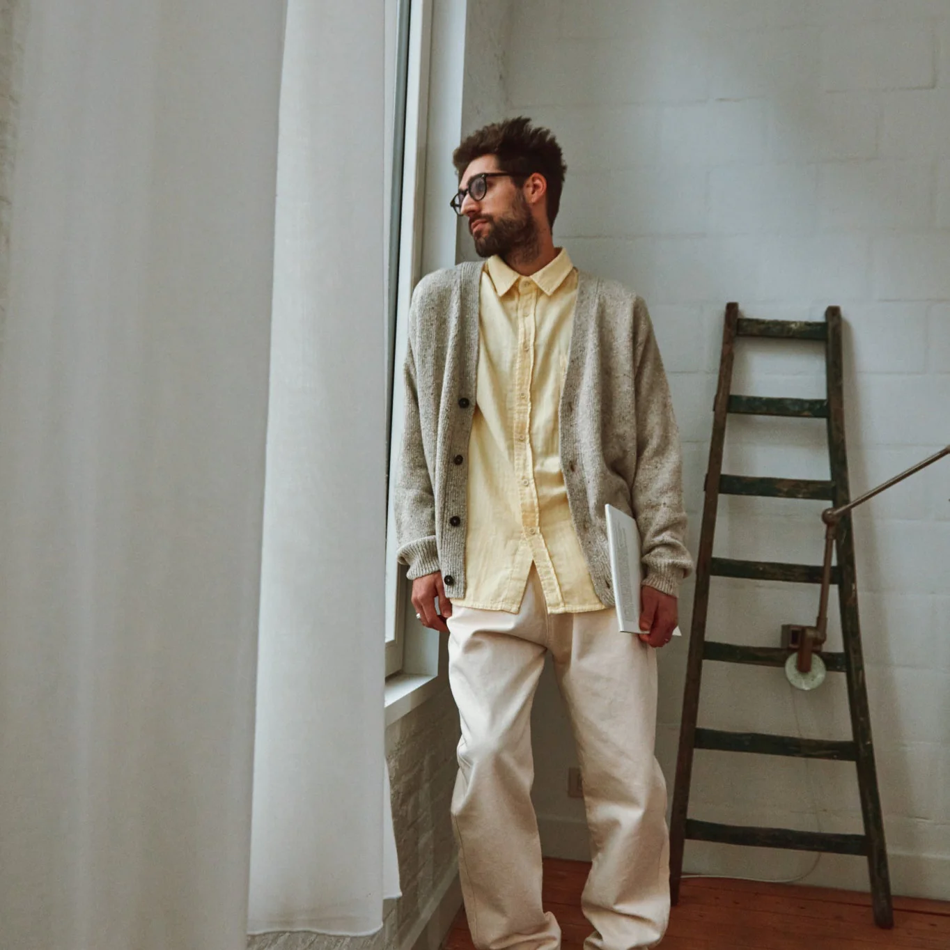 CARDIGAN AMMI LAINE ADULTE Speckled Seashell – Image 4