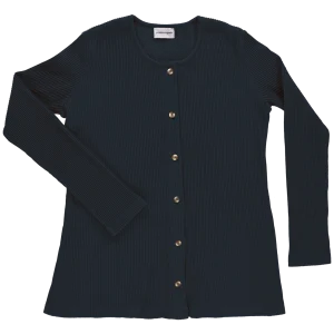 CARDIGAN SOUCI CÔTELÉ Pirate Black