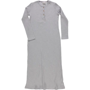 ROBE TAGETE CÔTELÉ Gris Clair Chiné