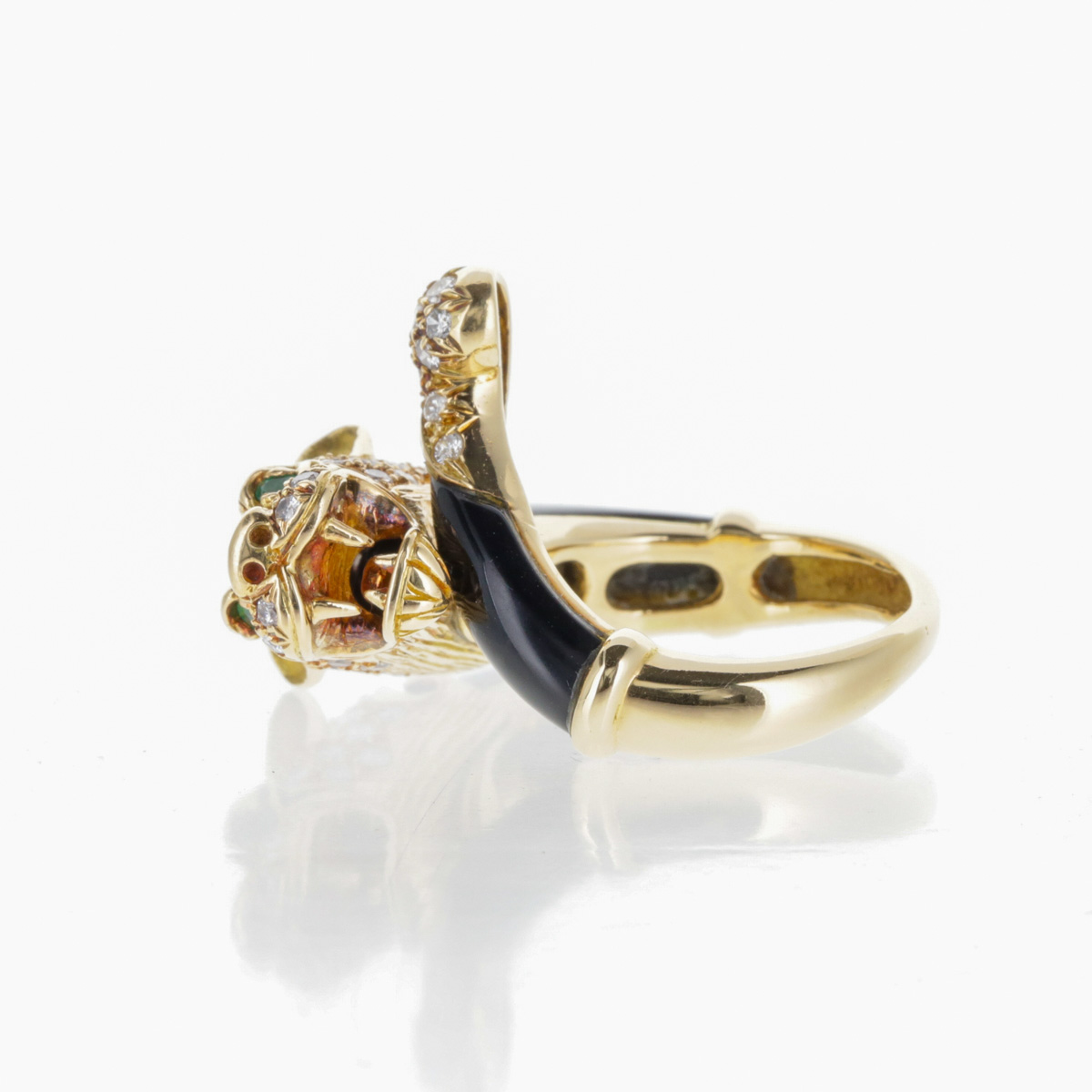 Bague Panthère Or Jaune Diamants et Onyx – Image 5