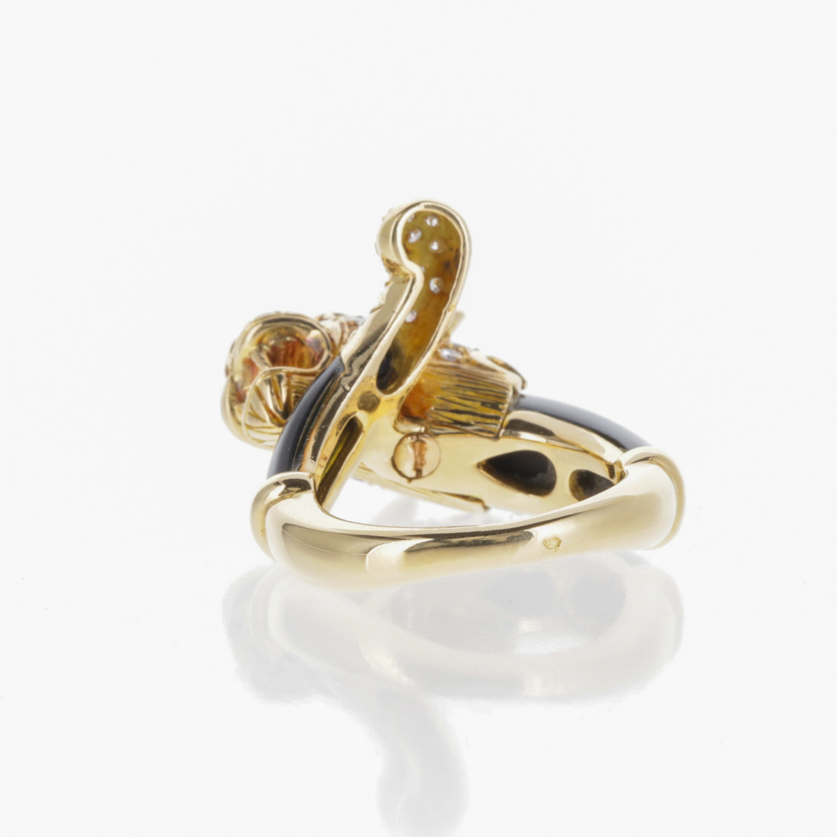 Bague Panthère Or Jaune Diamants et Onyx – Image 4