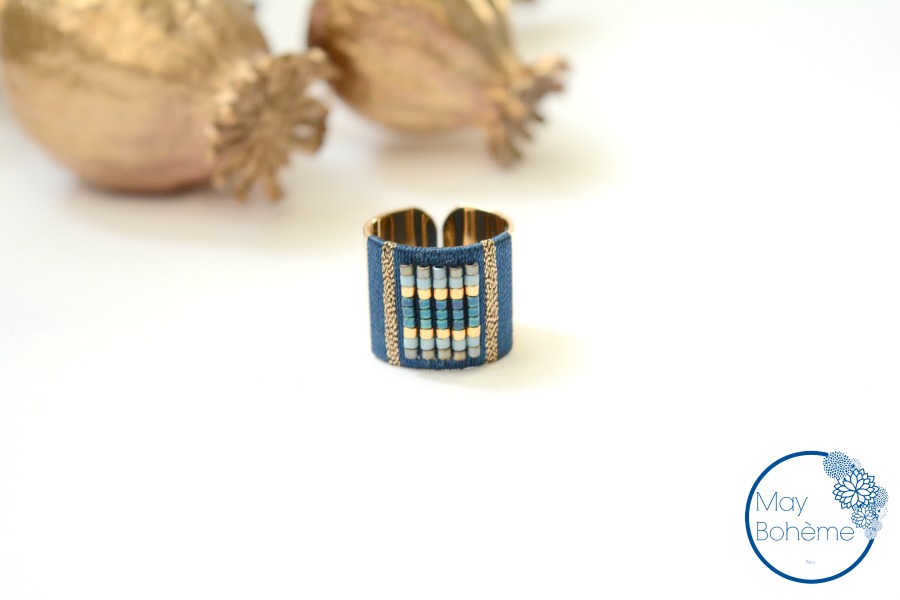 BAGUE SHANONNE – Bague dorée à l’or fin, Perles japonaises – Image 2