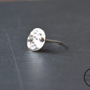 Bague Pure Mina – Bague piécette martelée argent