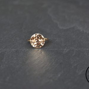 Bague Pure Mina – Bague piecette martelée plaqué or