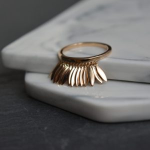 Bague Bombay – Bague pampilles plumettes plaqué or