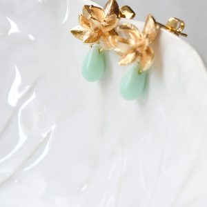Boucles d’oreilles  Arty Blossom “Art Bucolique” – Dormeuses fleurs gouttes