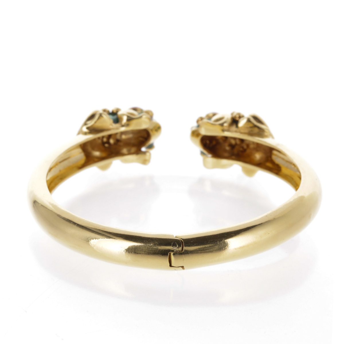Bracelet Vintage Or Jaune Motifs Grenouilles – Image 3