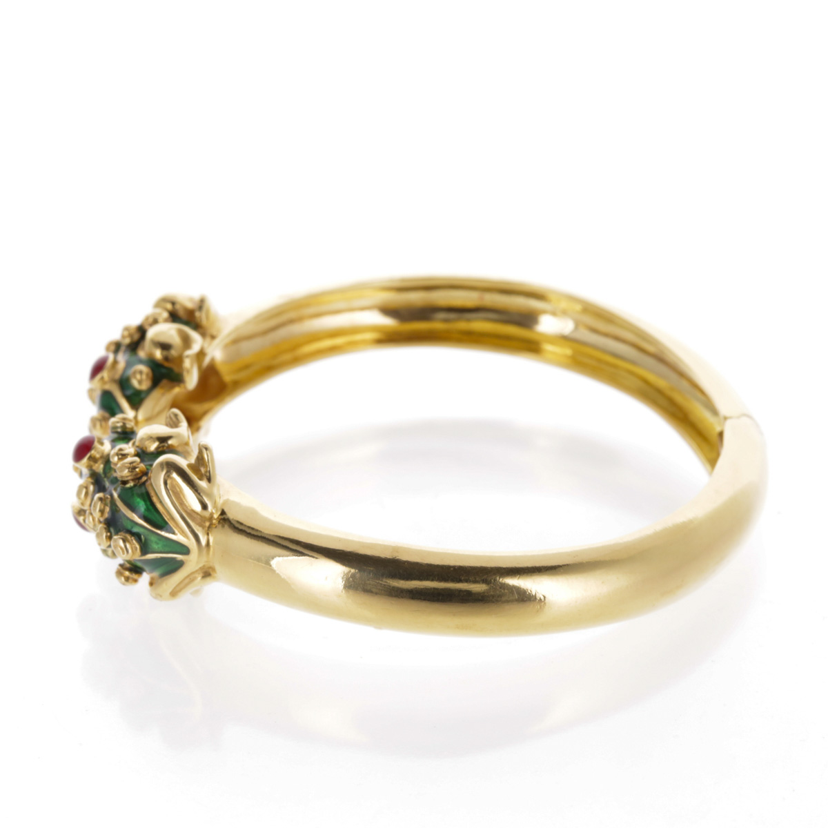 Bracelet Vintage Or Jaune Motifs Grenouilles – Image 4