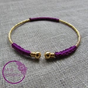 JONC  MANOUCHE CHIC – ajustable doré à l’or fin