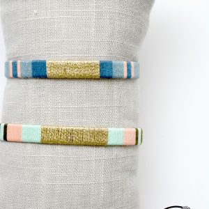 JONC SOYA SILVER – JONC PLAT DORÉ A L’OR FIN TISSAGE