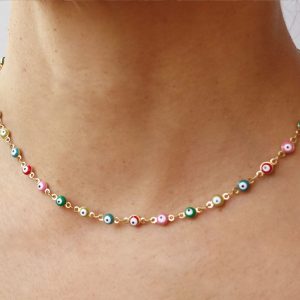 Collier œil coloré