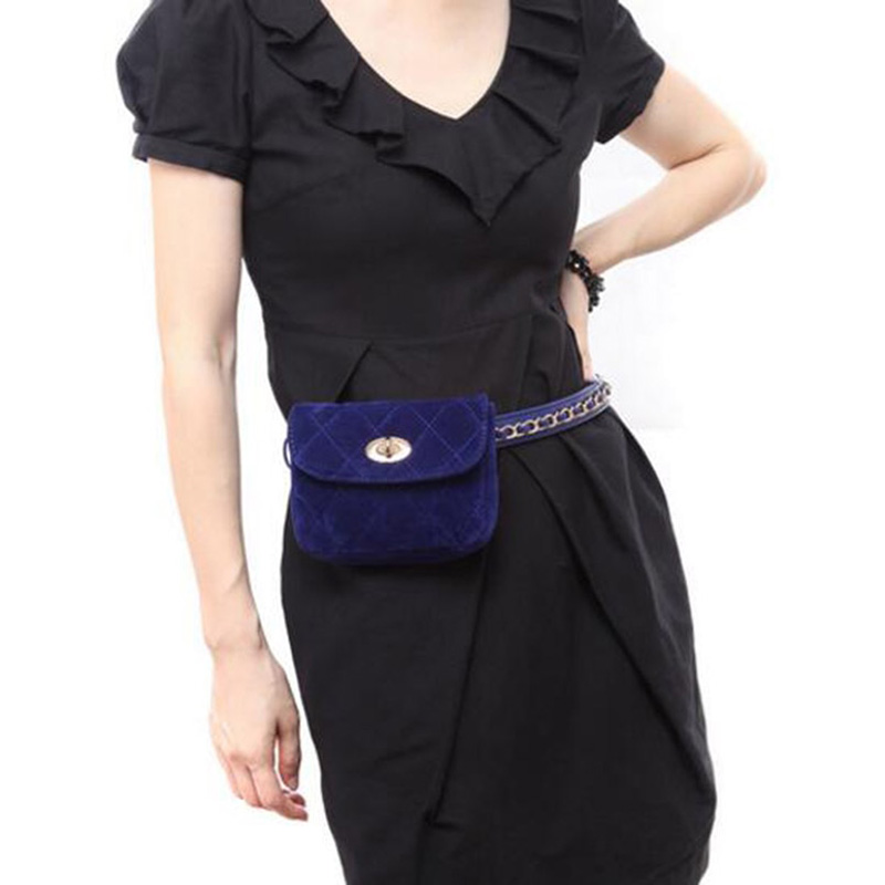 Sac Ceinture Bleu Daim SYANA – Image 3