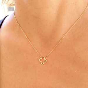 Collier trèfle fin